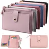 Wallets Fashion Simple PU Leather For Women Men Card Bag Small Purse Ladies Short Wallet Clutch Female Money Clip