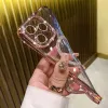 Clear Plating Glitter Diamond Magnetic Phone Case For Magsafe iPhone 15 11 12 13 14 Pro Max Rhinestones Camera Lens Protection Cover