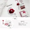 غلاف هدية عتيقة هي Red Rose Butterfly Washi Pet Tape Planner DIY Making Scrapbooking Plan Sticker