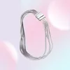 925 Sterling Silver Reflexions Multi Chains -armband passar för europeiska armband charm och pärlor7909654