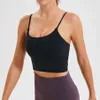 LU-532 YOGA Outfits Sports BH Running Fitness Tank med vadderad Bras Sexig halvrem Toppar Athletic Gym Clotle for Women