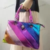 Neue Designer Große Kapazität Hawk Head Regenbogen Einkaufstasche Frauen Marke Handtasche Mode Bunte Adler Einkaufstasche schulter tasche 230424