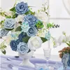 Bouquets de mariée artificiels multi-usages, fleurs décoratives, arc de fond de mariage, décor de gâteau pour fête prénatale, atmosphère de Restaurant