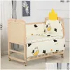 Beddengoed sets 6 stcset baby crib bumpers kind set cartoon katoenen beddengoed inclusief kinderbladkussen zt57 220531 drop levering kids m dh8mi