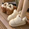 Chinelos plana quente chinelo botas mulheres arco nó tornozelo neve senhoras confortável pelúcia casa sapatos de inverno algodão botas mujer