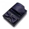 Bow Linds Jacquard High Grade Many Color Festive Present Pleephief Pocket Cuflink Set Corbito Caja Sliver Man's