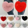 Opbergtassen Princess Kinderen Girls Plush portemonnees 7 kleuren Love Shoulder Hairy Bag Valentijnsdag Gift Hartvormige munt