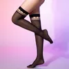 Women Socks Black Sweet Lace Stockings Thigh Knee Thin Legging Lolita High Fishnet Gothic Punk Long Hosiery