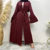 Vêtements ethniques Musulman Islamique Femmes Kaftan Khimar Jilbab Eid Mubarak Ramadan Robe Islam Abaya Robe Taxes Produits Turquie Arabe Poches