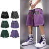 Shorts pour hommes Shorts américains brodés pour hommes Summer Street Hip Hop Loose Trendy Sports Casual Straight Five Legged Pants 230424