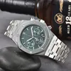 Herrkvinnor AP Titta på Japan Quartz Endurance Pro Avenger Chronograph Watches Green Rubber Men Watches Hardex Glass Wristwatches