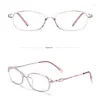 Sunglasses Small Round Frame Lady Reading Glasses Anti-Blue Finished Anti-Fatigue HD