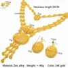 Wedding Jewelry Sets XUHUANG Ethiopian Gold Plated Jewelry Set For Women Dubai Bridal Wedding Necklace And Earring Set Moroccan African Jewelry Gift 231123