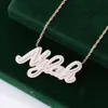 letter fashion jewelry pendants charms 10k 14k gold custom pendant moissanite chain vvs alphabet necklace