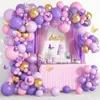 Party Dekoration Lila Schmetterling Luftballons Girlande Bogen Kit Latex Ballon Geburtstagsfeier Dekoration Kinder Erwachsene Hochzeit Ballon Baby Shower Decor Ballon 230422