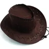 Bérets Wild West Chapeau Cowboy Cowgirl Solide Casual Parasol Cap Plage Voyage Pour Femmes Hommes Classique Western Chapeaux