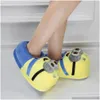 Pantoufles d'intérieur Y200706 mignon dessin animé Minion peluche maison d'hiver pour Adts femmes hommes livraison directe chaussures accessoires DH04H