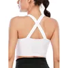 Tenue de Yoga femmes soutiens-gorge de sport Longline haut court haut Impact croisé antichoc brassière solide entraînement Push Up vêtements de course