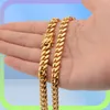 10mm Hiphop Cowboy Miami Cupan Curb Curb Stain Staincleces Bracelet Stainless Steel Gold Men039S Hip Hop Link Netclace Jewelry SE8792598