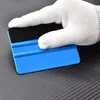 10 PCS Auto blauwe vinyl koolstofvezel raam ijs remover reiniging wassen auto schraper met viltstekgereedschapsfilm inpakken schraper