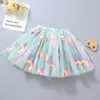 Skirts Baby Girls Sequins Tutu Kids Elastic Waist Pettiskirt Princess Tulle Skirt Rabbit Stars Mini Children Clothing 230422