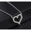 Designer Fashion Schmuck Luxus Herz Anhänger Halskette Sterling Silber S925 Liebe Valentinstag Weihnachtsgeschenk für Frauen mit Box 650n