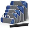 Borse portaoggetti Cubi di imballaggio a compressione 3-6 PC Organizer per valigie da viaggio con organizer per valigia estensibile in rete per