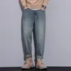 Men's Jeans Straight Fit Denim Pants 2023 Designer Casual Trousers Autumn Winter Long For Mens