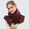 Scarves Winter Korean Version Of Black And White Checkered Scarf Senior Warm Tide Thousand Bird Lattice For Girls