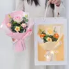 Kwiaty dekoracyjne Rose szydełkowy bukiet słonecznik ręcznie robany ręcznie robiony kwiat nauczycielki na przyjęcie weselne Prezenty rękodzieło urodzinowe