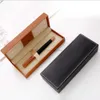 Kreatywny luksusowy pusty skórzane pudełko na pudełko na pudełko na pióra Pensje ołówek Ołówek artykuł papierniczy