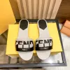 Sexy sandalen slippers dames buitenkleding zomer mode f letters zacht lederen kust strand vrije tijd groot formaat platte hak flip-flops tij