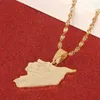 Chains Gold Color Stainless Steel Trendy Syria Map Flag Pendant Necklaces Fashion Women Jewelry