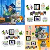 Objetos decorativos Figurines Tier Bandeja Stand Decor Halloween Tiered Horror Pequenas Bandejas de Servir Metal Sinais Rústicos para Cozinha Drop Dh3Ne