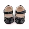 First Walkers Infant Born Baby Girls Spring Summer Autumn Flats Lattice Bowknot Princess Dress Shoes No-Slip