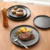 Tallrikar Celina Stoare Collection Round Dinnerware Set 24-Piece Service för 8 Black Matte