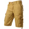 Shorts pour hommes Gris Camo Cargo Shorts hommes coton hommes Pantalon court confortable Bermuda Masculina coupe décontractée multi-poches Pantalon Corto Hombre 230424