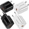 QC 3.0 Snabbladdningsväggladdare Adapter 18W USB Fast Charger US EU Plug för Samsung Xiaomi LG Mobile