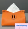 Classic Tissue Boxes & Napkins 1pc Practical Leather Box Fashion Paper Storage Container For Home Car Wholesale