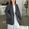 Abiti da donna Cappotti e giacche femminili Abbigliamento grigio Capispalla larghi solidi Elegante gioventù 2023 Arrivi Blazer Chic In