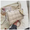 High-quality Fashion Braided Bag Luxury Designer Women Shoulders Bags PU Leather Simple Foreign Style Beancurd Block Small Square Bag Wholesale