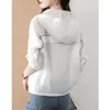 Kvinnorjackor Summer Woman Lightweight Breattable Sun Protection Jacket Female Hooded Thin Proof Coat Ladies Casual G233