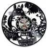 Studio Ghibli Totoro horloge murale dessin animé mon voisin Totoro disque vinyle horloges montre murale décor à la maison cadeau de noël pour les enfants Y265S