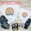 Family Matching Outfits Fashion Look Mother and Daughter Clothes Punk Mama Mini Princess Tshirt Tops For Mommy Kids 230424