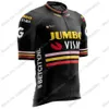 Kolarki Jersey Sets Jumbo Visma Tour Ricling Jersey TDF Set Men Belgia Champium Cycling Clothing Wout van Aert Road Bike Suit 231123