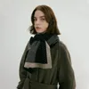 Scarves Winter Imitation Cashmere Scarf For Women Girls Knitted Shawl Unisex Men Warm Woolen Acrylic Wraps