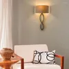 Lâmpadas de parede Caserta Luz Círculo Tecido Abajur LED Design Lâmpada Fundo Quarto Sala de Jantar Casa Decoração