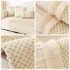 Chair Covers Warm Cozy Lace Sofa Cushion Universal Towel Thick Plush Cover With Anti-slip Design Non-fading For Room