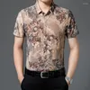 Men's Casual Shirts Summer Men Business Soft Thin Slim Beach Shirt Undershirt Chinese Style Top Homme Lapels Quick Dry
