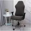 Chair Covers Ers Office Er Washable Stretch Seat Dust-Proof Computer Armchair Sliper For Gaming Chairs Drop Delivery Home Garden Texti Dhxux